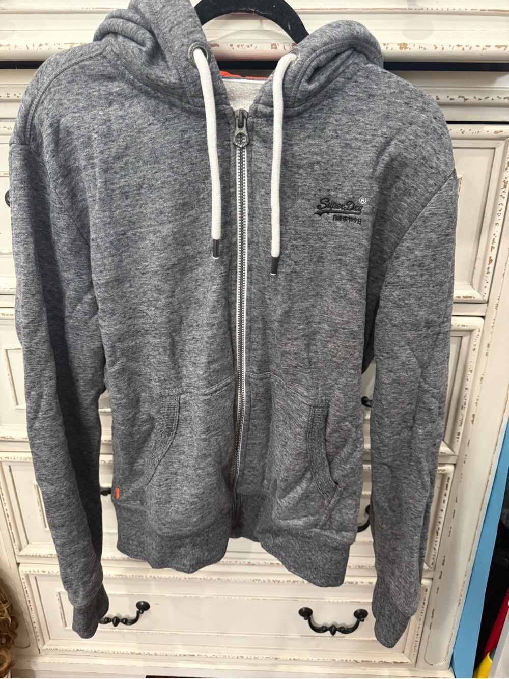 Superdry Men's Heather Gray Full-Zip Hoodie